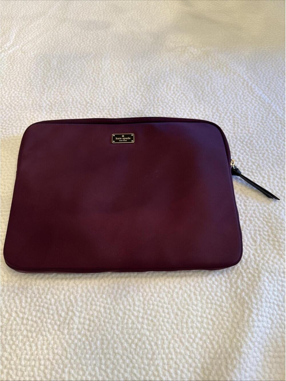 Kate Spade New York Laptop Sleeve 13" – Maroon - Padded Zip Case